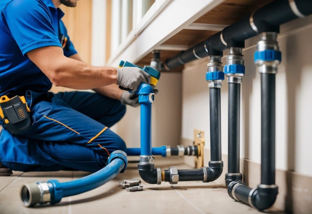 Home repipe specialists replacing old plumbing near Bellevue, WA, home